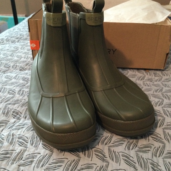 NWT Sperry Brand New All-Weather Boots Olive Green Snow Boots - Picture 5 of 5